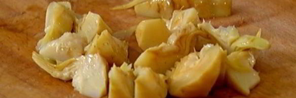 паста с салями и артишоками