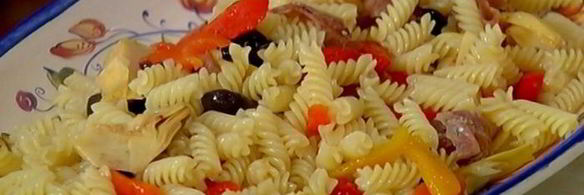 паста с салями и артишоками