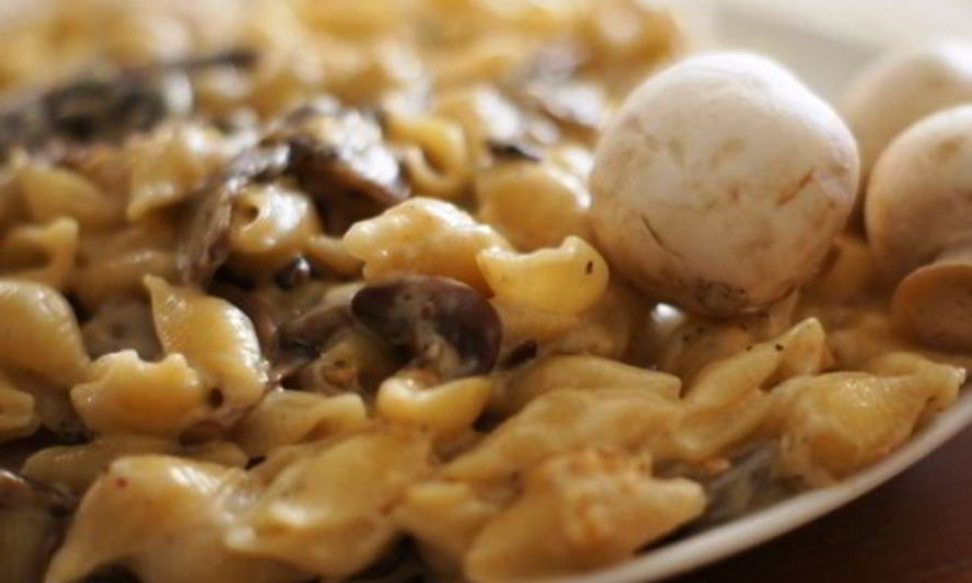 Рецепт пасты с шампиньонами в сливочном соусе