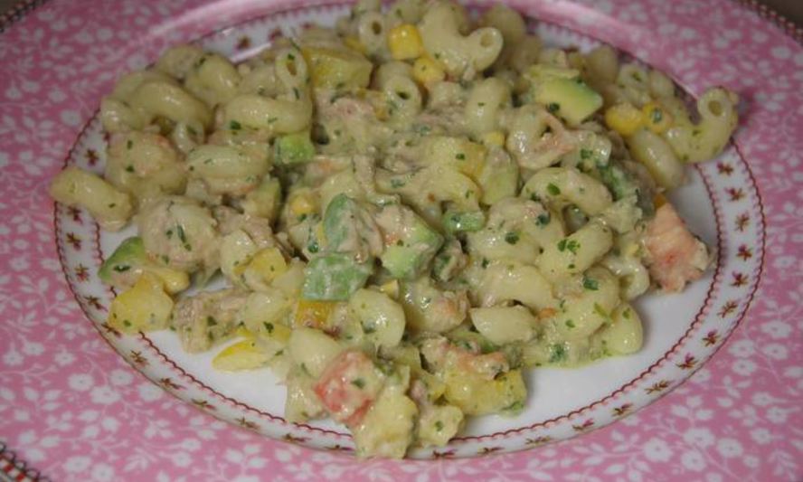 Рецепт пасты с тунцом, авокадо и сладким перцем