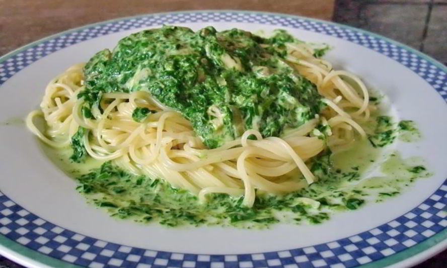 Рецепт пасты со шпинатом
