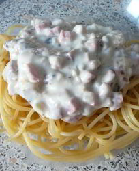 Паста со сливочно-грибным соусом