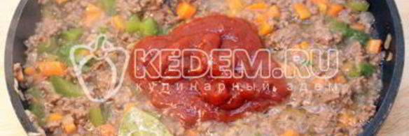 спагетти с мясной подливой