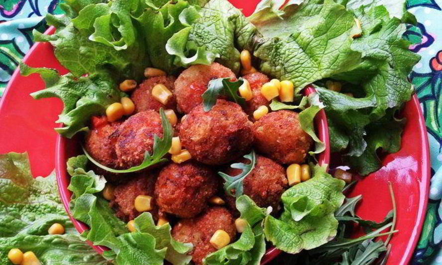 Рецепт закусочных колобков из спагетти