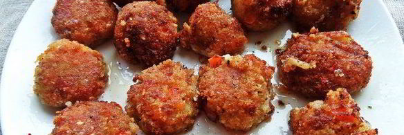 закусочные колобки из спагетти