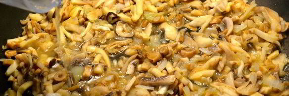 морковные клецки с грибами