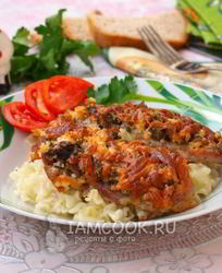 Мясо по-французски с грибами