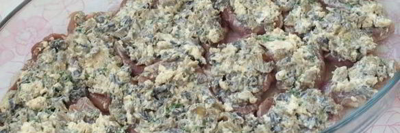 мясо по-французски с грибами