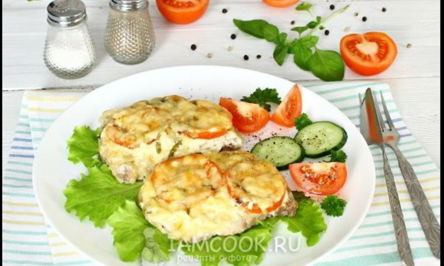 Рецепт мяса по-французски с помидорами