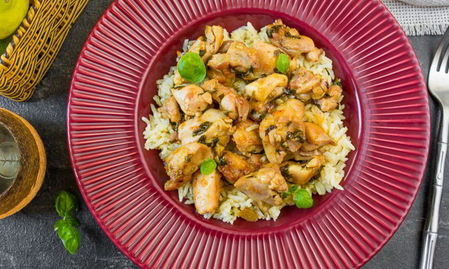 Рецепт апельсиновой курицы с рисом