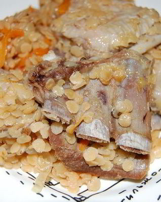 Баранина с чечевицей по-восточному