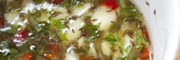 баранина с тмином и мятой