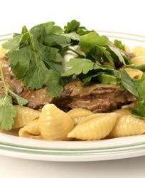 Бефстроганов из диафрагмы