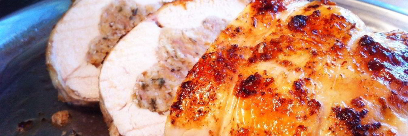 Фаршированная курица без костей