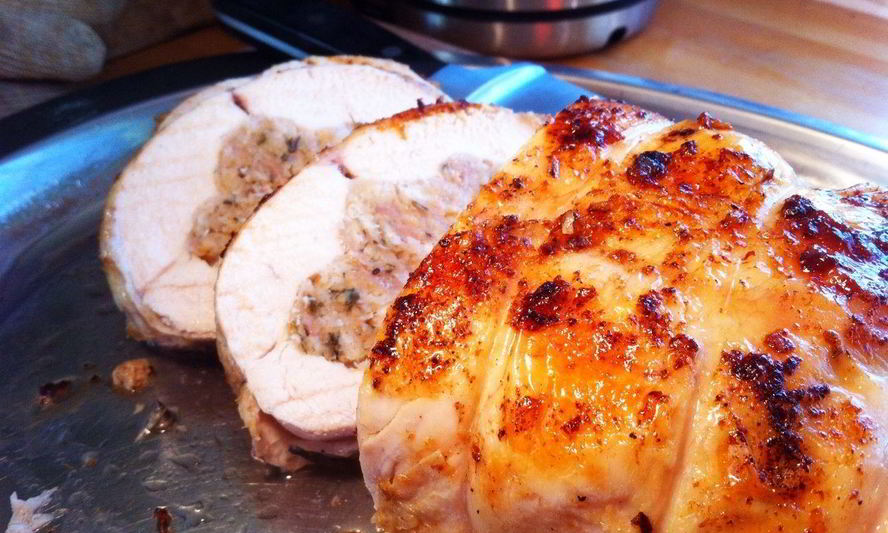 Рецепт фаршированной курицы без костей