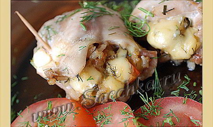 Рецепт фаршированных куриных голеней