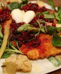 Индейка с пастернаком и клюквенным соусом