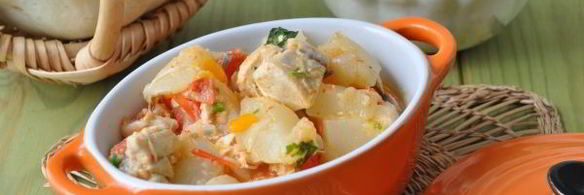 куриная грудка с патиссонами в мультиварке