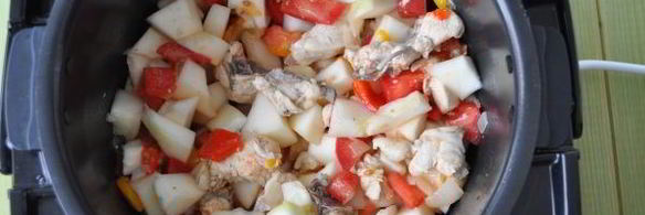 куриная грудка с патиссонами в мультиварке