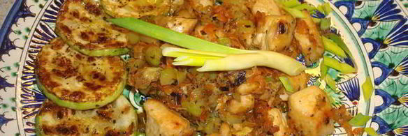 куриная грудка тушеная в овощах