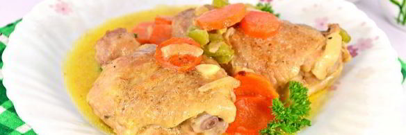 куриные бедрышки тушеные в сметане