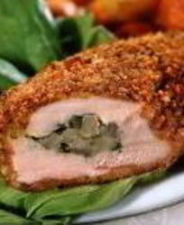 Куриные грудки, фаршированные ананасом