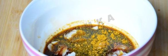 куриные крылья в остром маринаде с карри