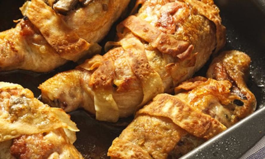 Рецепт куриных ножек, фаршированных грибами