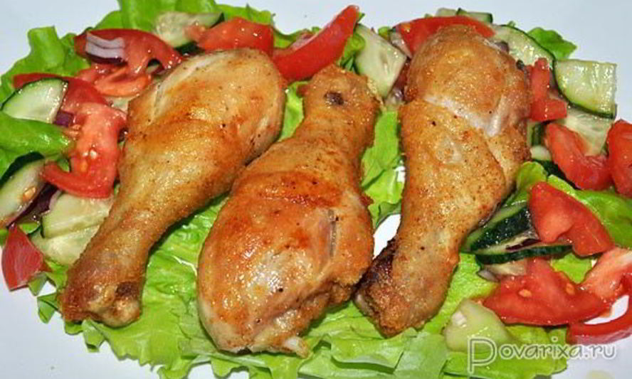 Рецепт куриных ножек в крахмальной панировке со специями