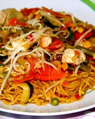 Курица с овощами по-китайски