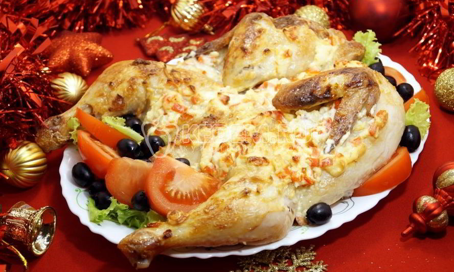 Рецепт курицы с сыром в духовке жар-птица