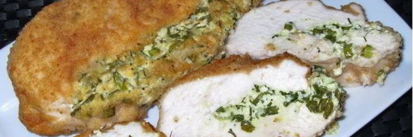 Курица с творогом в духовке