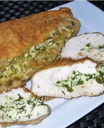 Курица с творогом в духовке