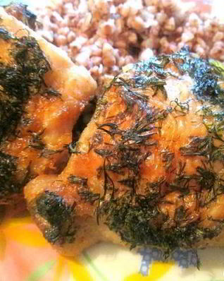 Курица в укропе