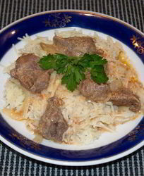 Мясо под соусом