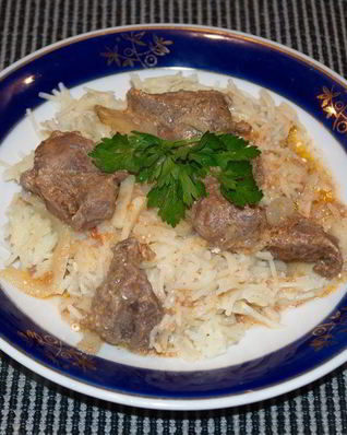 Мясо под соусом