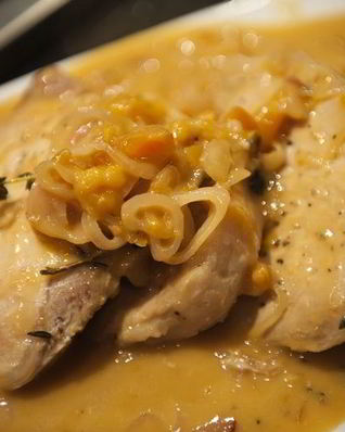 Мясо в абрикосовом соусе