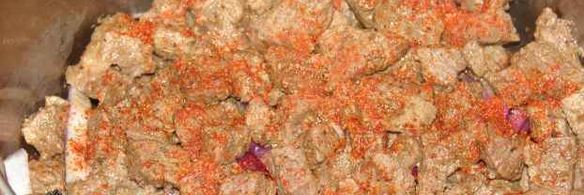 мясо в сметане с картофелем по-узбекски