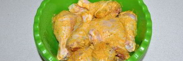 пряные куриные окорочка в рукаве