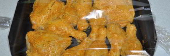 пряные куриные окорочка в рукаве