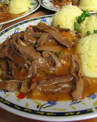 Сердце индейки тушеное