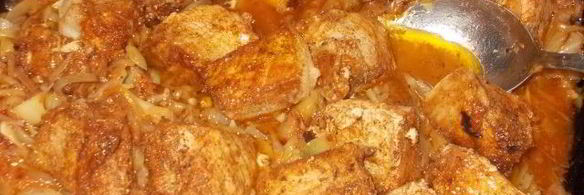 свинина, тушенная с овощами