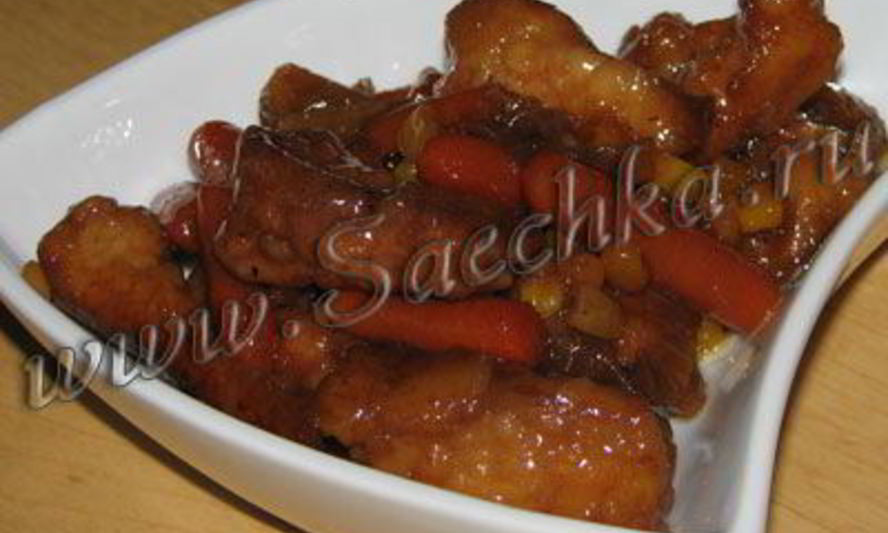 Рецепт свинины в кисло-сладком соусе