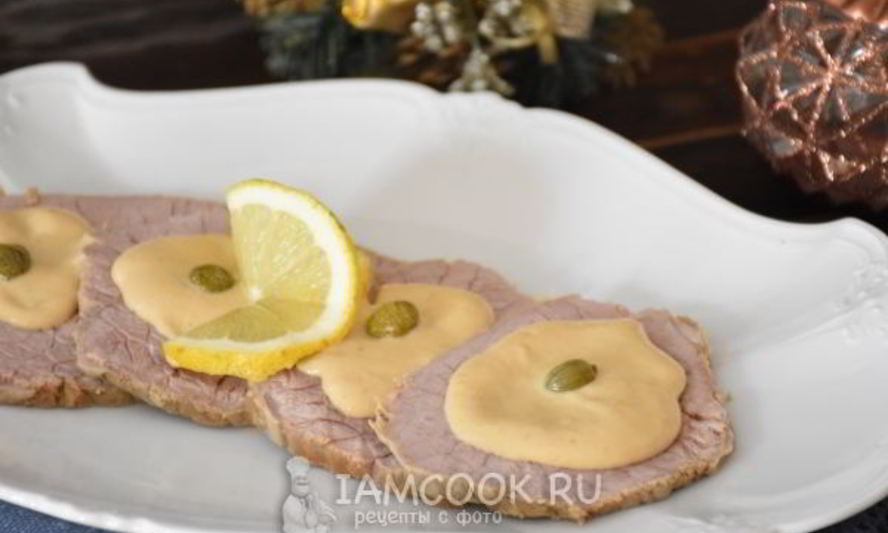 Рецепт телятины под соусом из тунца