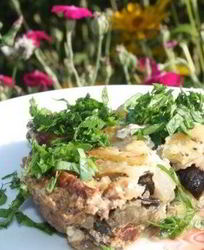 Баклажаны с фаршем на сковороде