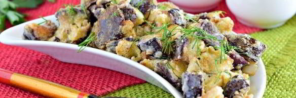 баклажаны тушеные в сметане