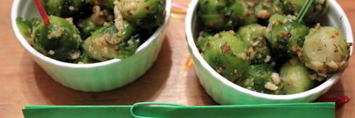 Брюссельская капуста в горчично-медовой заправке