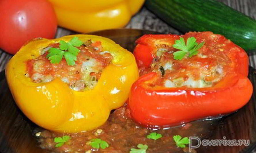 Рецепт фаршированного овощами сладкий перец