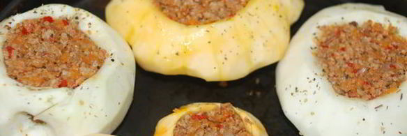 фаршированный патиссон солнечный цветочек