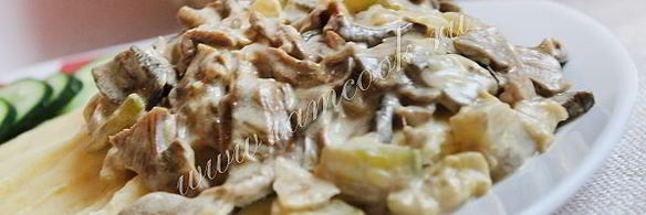 кабачки тушеные с грибами